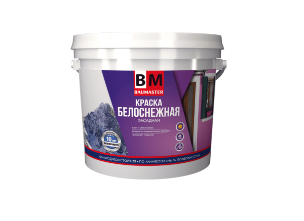BM Краска белоснежная фасадная 725 кг лиц